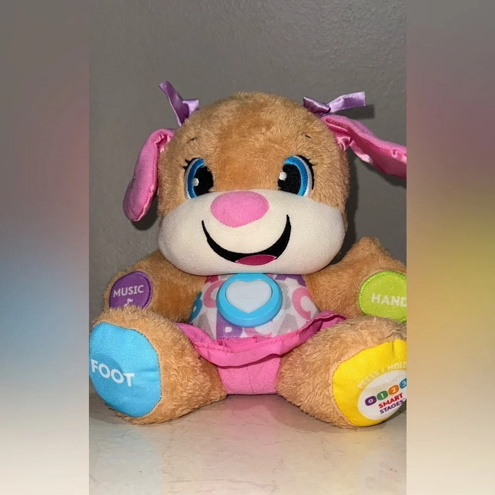 Fisher-Price Laugh & Learn Smart Stages Sis | Interactive Plush Musical Dog